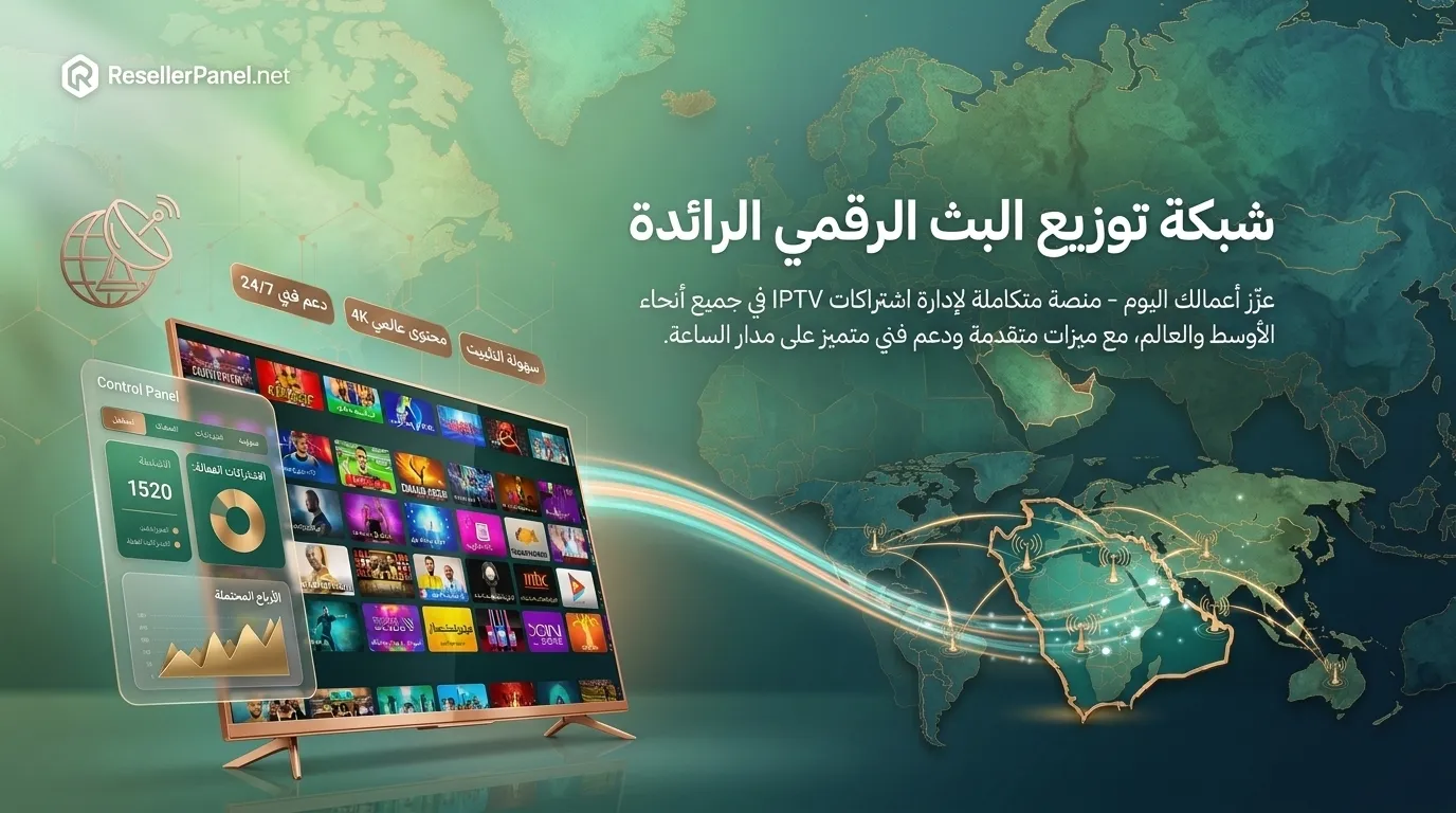 IPTV reseller panel dashboard for managing clients in Saudi Arabia