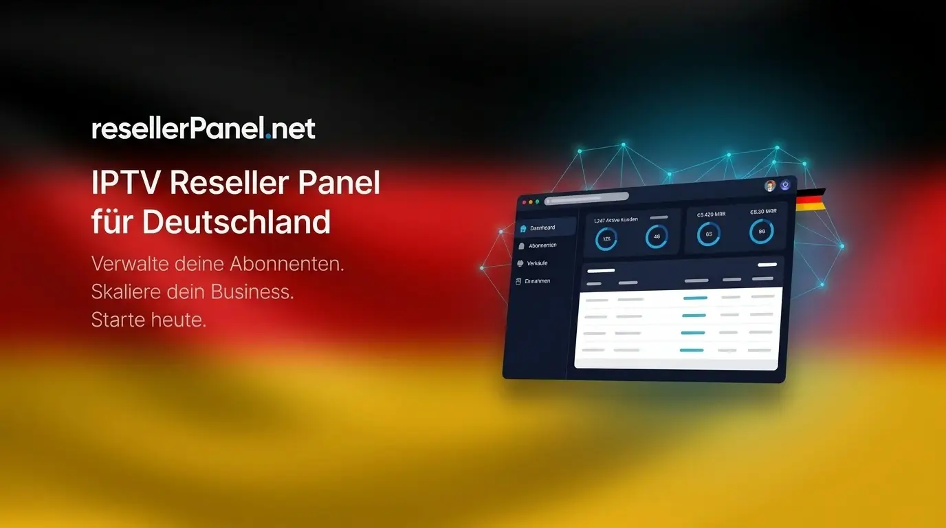 IPTV panel dashboard built for the German streaming market
